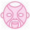 Peking Opera Mask Duotone Line Icon 아이콘