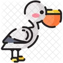 Summer Icon Set Pelican Bird Icon