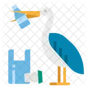 Pelican Contamination Garbage Icon