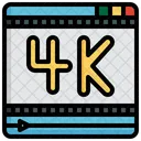 Película 4k  Icono