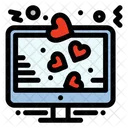 Pantalla Corazon Lcd Icono