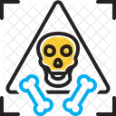 Peligroso Amenazante Inseguro Peligroso Peligroso Arriesgado Horrible Hueso Craneo Senal Icono