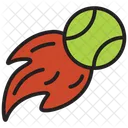 Pelota De Tenis De Fuego Pelota De Tenis Pelota Icono