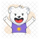 Oso Feliz Peluche Feliz Oso Risueno Icono