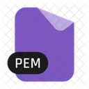 Pem - fichier de clé cryptographique  Icône