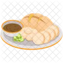 インドネシアのイード・アル＝フィトルの食べ物ペンペックのイラスト アイコン