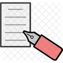 Pen Writing Content Writing Icon