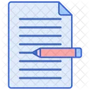 Pen And Paper Document Paper Icon