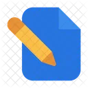 Pen And Paper Files And Folders Contract Icon
