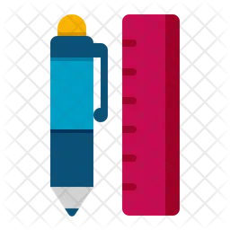 Pen And Ruler  Icon