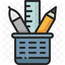 Pen Holder Stationery Pencil Icon