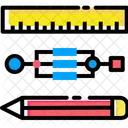 Pen Pencil Ruler Icon