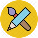 Pencil Paintbrush Drawing Icon