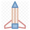 Pencil Rocket Starup Icon