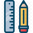 Pencil Ruler Education Icon