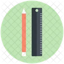 Pencil Ruler Drafting Icon