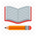Pencil And Book Pencil Book Icon