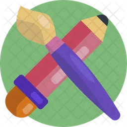 Pencil and Brush  Icon