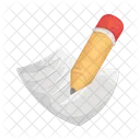 Pencil And Paper Note Document Icon