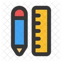 Pencil And Ruler Pencil Ruler Icon