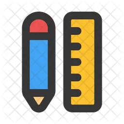 Pencil and ruler  Icon