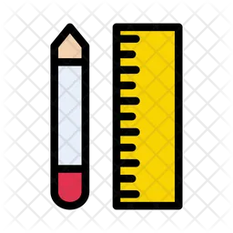 Pencil And Ruler  Icon