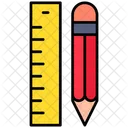 Pencil And Ruler Design Drawing Icon