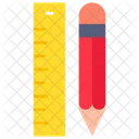 Pencil And Ruler Design Drawing Icon
