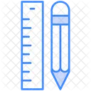 Pencil And Ruler  Icon
