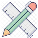 Pencil And Ruler Pencil Ruler Icon