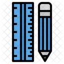 Pencil And Ruler Pencil Writing Tool Icon
