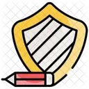 Pencil And Shield Icône