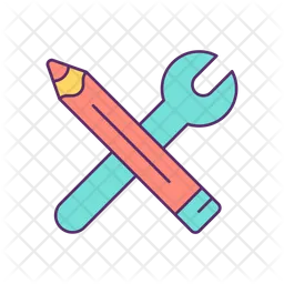 Pencil and wrench  Icon