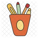 Pencil Box Holder Stationery Icon