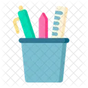 Stationery Ruler And Pencil Business And Finance Icon