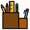 Pencil Holder Stationery Icon
