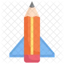 연필 로켓  아이콘