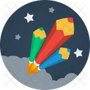 Pencil Rockets Startup Space Icon