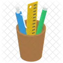 Pencil Stand Stationery Pencil Rack Icon