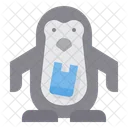 Penguin Eat Plastic Bag  Icon