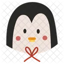 Penguin Face Christmas Holiday Icon