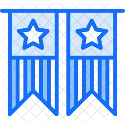 Pennant America Flag  Icon