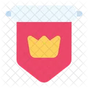 Pennant Crown Flag Icon