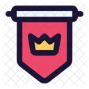 Pennant Crown Flag Icon