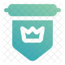 Pennant Crown Flag Icon