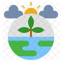 Piensa en la tierra  Icono
