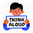 Pense Alto Brainstorming Banner Ícone