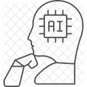 Pensee Robotique Thinline Icon Icône