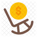 Pension Retirement Rocking Chair Icon