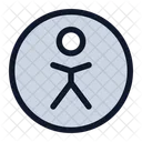 People Accessibility Circle  Icon